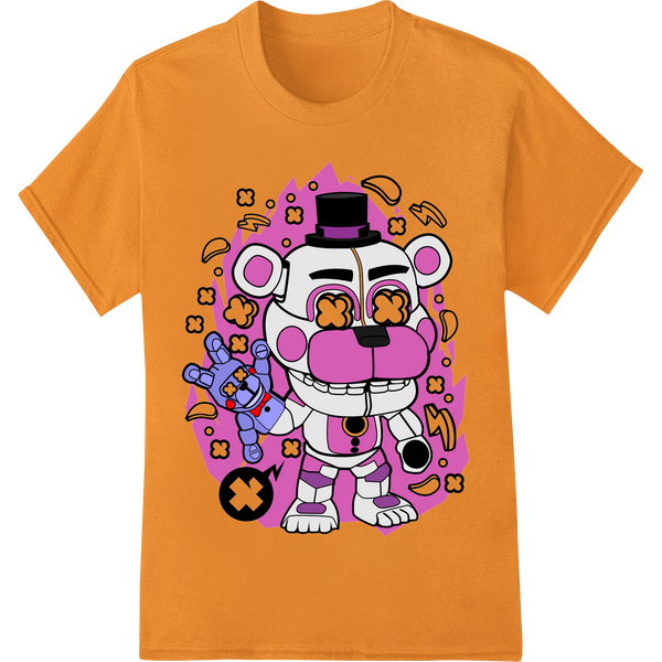 Funtime Freddy Rocks! Vivid FNAF Heat Transfer Print enhanced with professional personalized clothing