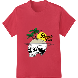 Custom custom print solutions design - Edgy Beach Club Skull Island Heat Transfer Print