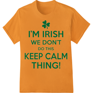 Personalized DTF printing experts design for Humorous Irish St. Patrick's Day DTF Print Heat Transfer