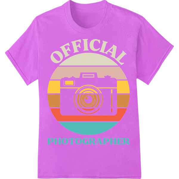 Vintage Photographer DTF Print - Capture Your Passion on purple shirt - SUPERDTF-DTF Prints-DTF Transfers-Custom DTF Prints