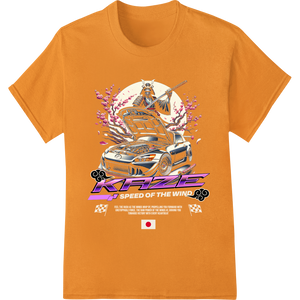 Premium quality vibrant DTF prints on KAZE: Unleash Your Inner Speed Demon with Manga Racing