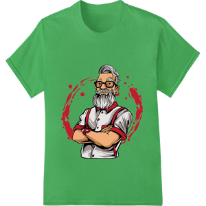 Jolly Santa Portrait Heat Transfer | Festive Christmas DTF Print with custom dtf printer artwork