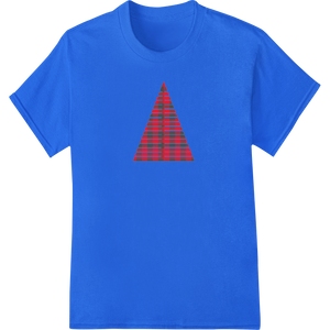 Premium quality high-quality t-shirt printing on Modern Red & Green Triangle Christmas Tree Heat Transfer