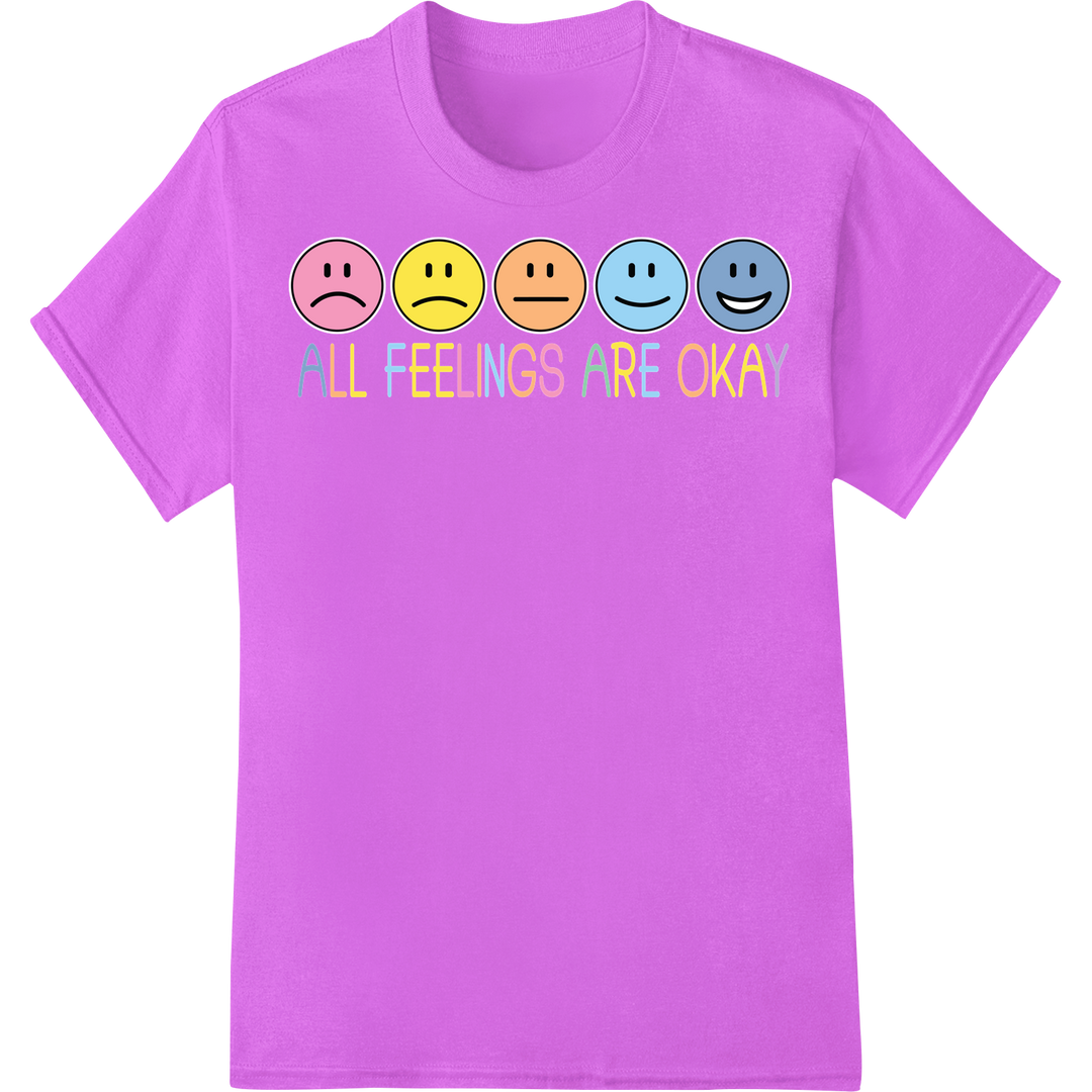 Embrace Emotional Wellness: Vibrant Mental Health DTF Print on purple shirt - SUPERDTF-DTF Prints-DTF Transfers-Custom DTF Prints