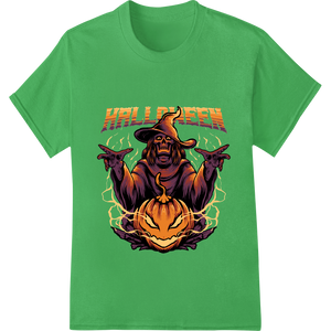 Cutting-edge bulk t-shirt printing featured on Wicked Witch Pumpkin Halloween Heat Transfer Design