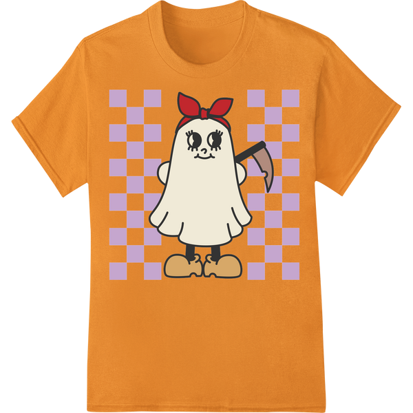 Vibrant print on demand print on Cute Halloween Ghost Cartoon - Super DTF Heat Transfer