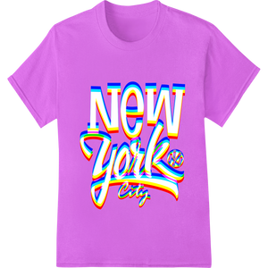 Rainbow NYC Pride - Colorful Lettering DTF Print Transfer - High-quality garment printing