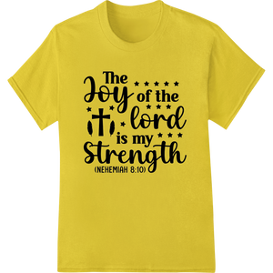 Cutting-edge print on demand featured on Find Strength in Faith with Super DTF's Nehemiah 8:10 Transfer