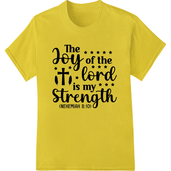 Cutting-edge print on demand featured on Find Strength in Faith with Super DTF's Nehemiah 8:10 Transfer