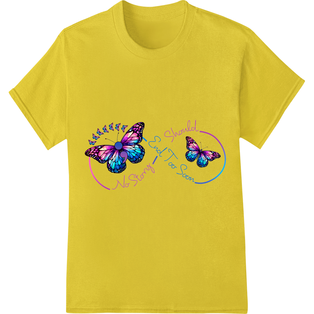 Inspiring Butterfly Design for Suicide Awareness on yellow shirt - SUPERDTF-DTF Prints-DTF Transfers-Custom DTF Prints