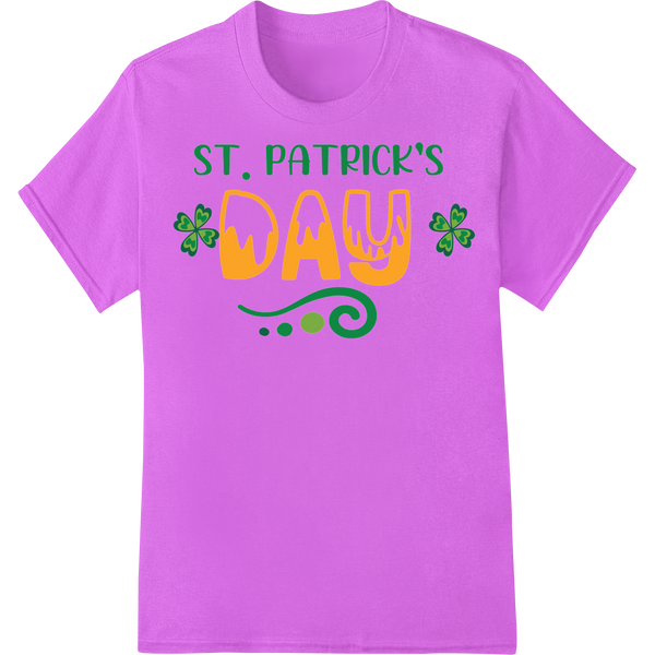 Festive St. Patrick's Day Typography Heat Transfer Design - High-quality high-quality t-shirt printing