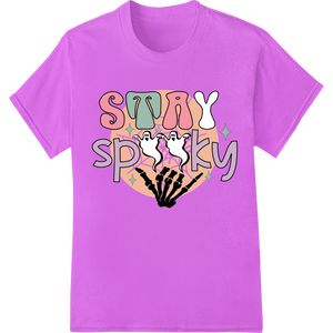 Personalized innovative apparel printing design for Spooktacular 'STORY SPOOKY' Halloween Heat Transfer