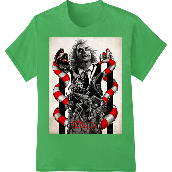 Vibrant custom t-shirts print on Beetlejuice Lives: Iconic Horror Comedy DTF Print Transfer