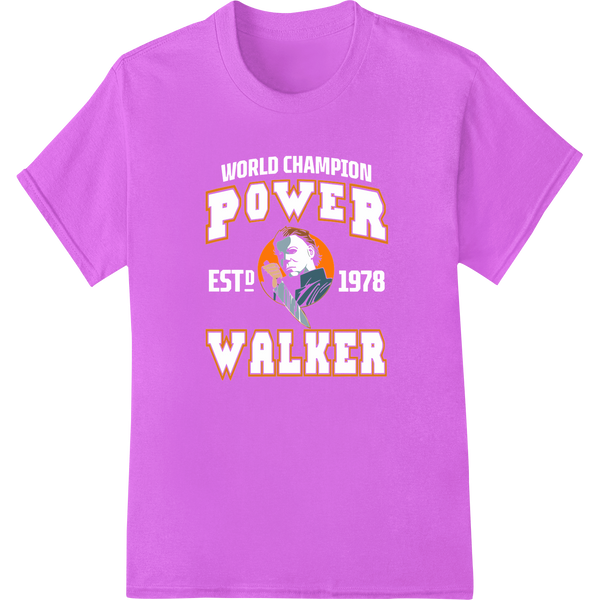 Unleash Your Inner Power Walker - Bold DTF Print Transfer on purple shirt - SUPERDTF-DTF Prints-DTF Transfers-Custom DTF Prints