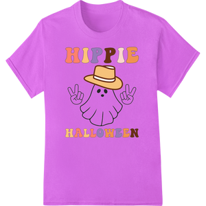 Groovy Ghost: Hippie Halloween Spirit featuring professional innovative apparel printing