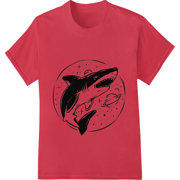 Fierce Shark Sketch Tattoo-Inspired DTF Print Heat Transfer with custom heat transfer artwork