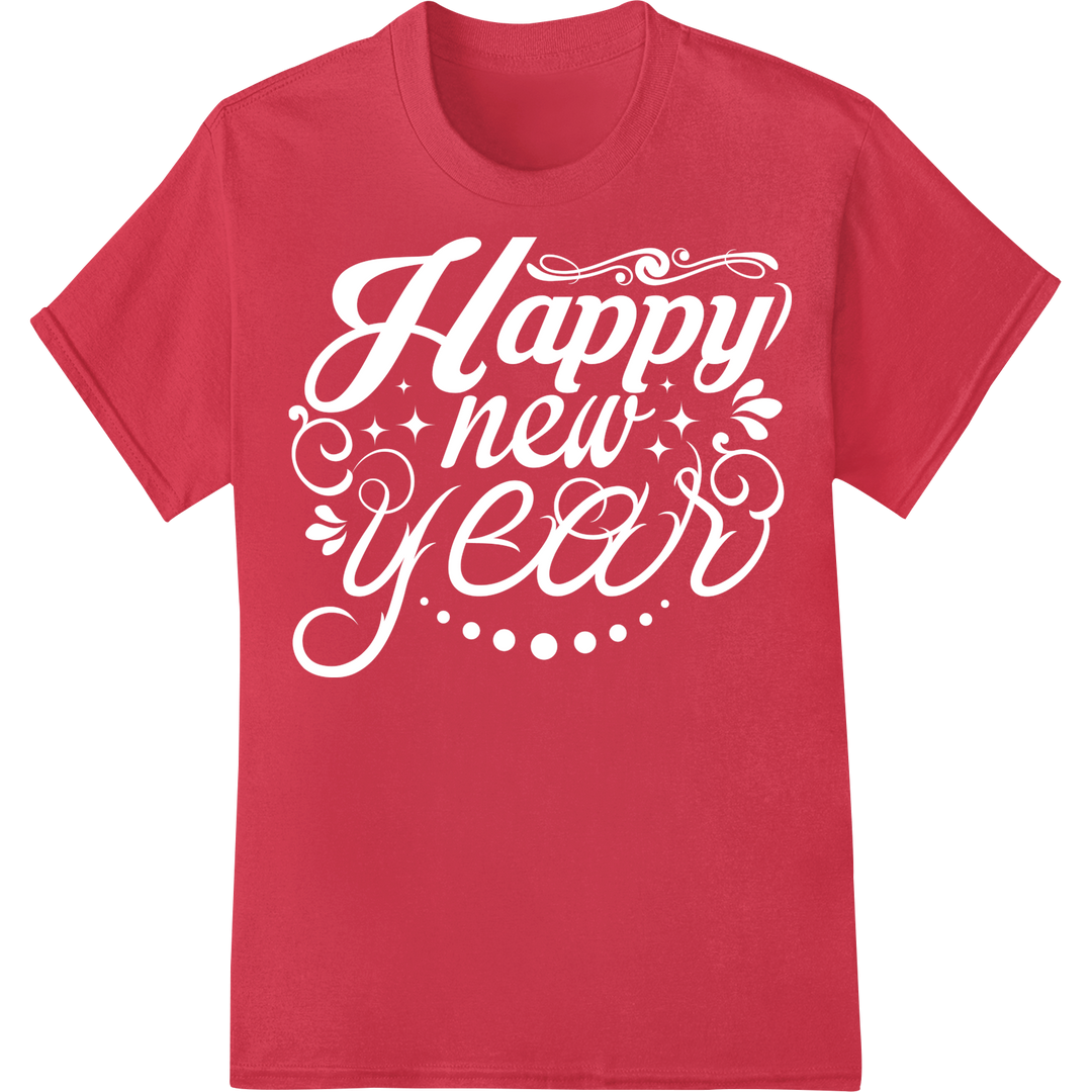 Elegant Christmas Snowflake DTF Print Heat Transfer on red shirt - SUPERDTF-DTF Prints-DTF Transfers-Custom DTF Prints