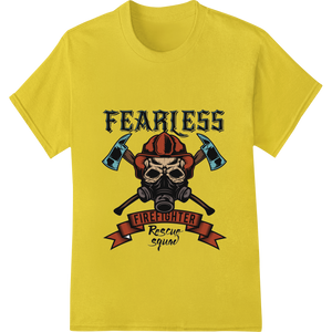 Innovative customized apparel design on Fearless Firefighter Skull DTF Print for Custom Gear