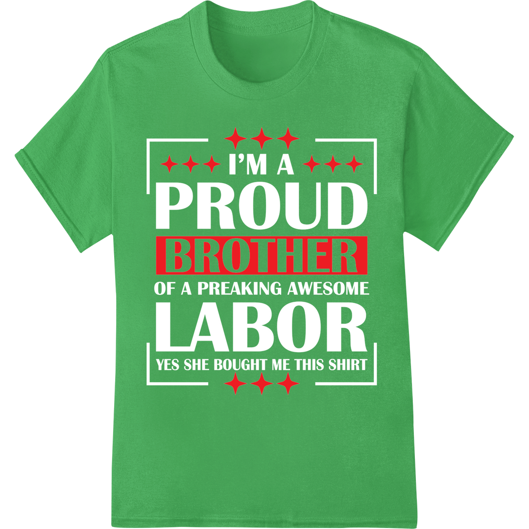 Bold Brotherhood: Celebrate Family Bonds this Labor Day on green shirt - SUPERDTF-DTF Prints-DTF Transfers-Custom DTF Prints