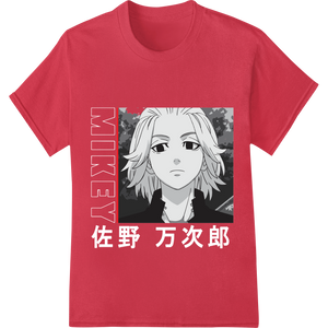 Vibrant custom t-shirts print on Fierce Anime Girl in High Contrast Black & White