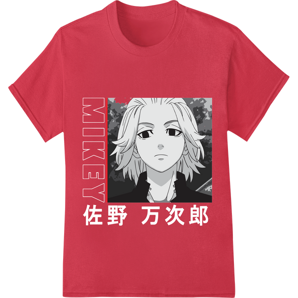 Vibrant custom t-shirts print on Fierce Anime Girl in High Contrast Black & White