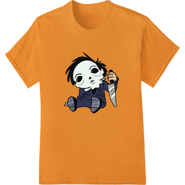 Adorable Cartoon Halloween Horror Cuteness on orange shirt - SUPERDTF-DTF Prints-DTF Transfers-Custom DTF Prints