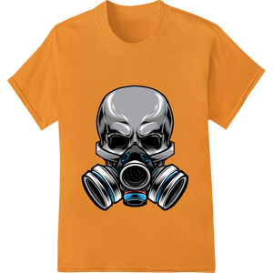 Custom custom print solutions design - Edgy Skull Gas Mask DTF Heat Transfer - Bold Underground Style