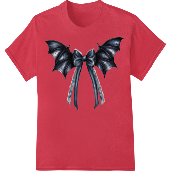 Black and gray bat wing Gothic design heat transfer vinyl for t-shirt printing and custom apparel decoration.