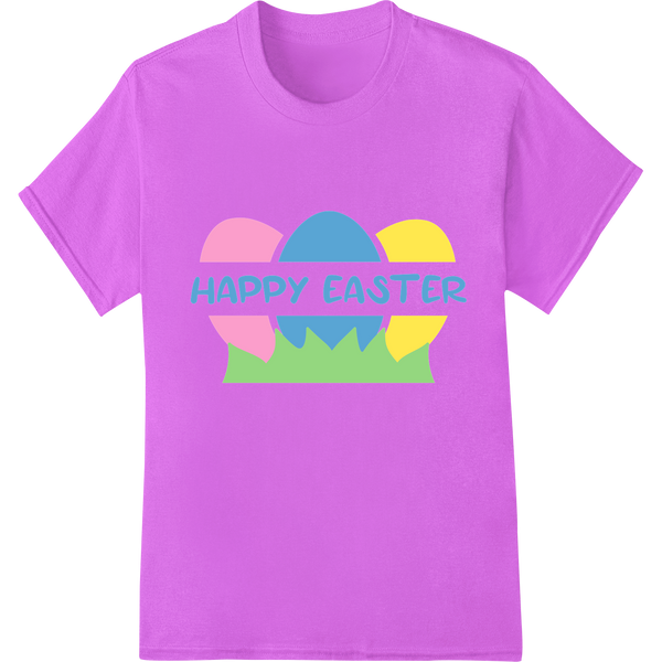 Vibrant Easter Eggs DTF Print Heat Transfer | Festive Design on purple shirt - SUPERDTF-DTF Prints-DTF Transfers-Custom DTF Prints