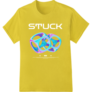 Vibrant high-quality t-shirt printing print on Vibrant Abstract Interlocking Rings - Colorful Geometric DTF Print