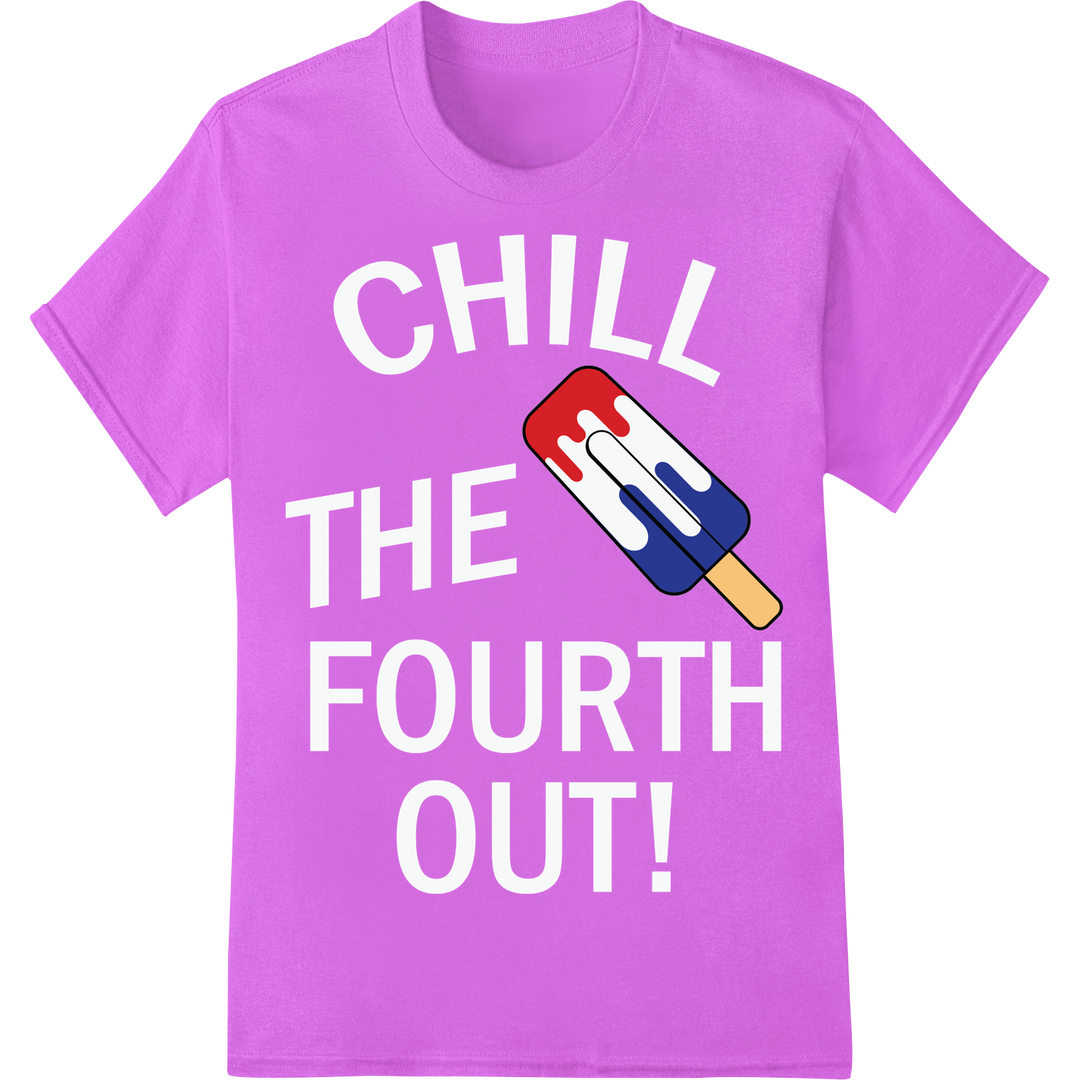 Patriotic Popsicle: Celebrate the 4th in Cool Style on purple shirt - SUPERDTF-DTF Prints-DTF Transfers-Custom DTF Prints