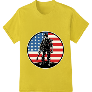 Unique direct to film printing for Honor the Fallen: Patriotic Memorial Day Soldier Design