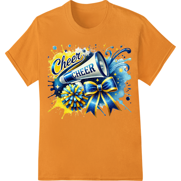 Bring the Cheer with this Vivid DTF Print Heat Transfer on orange shirt - SUPERDTF-DTF Prints-DTF Transfers-Custom DTF Prints