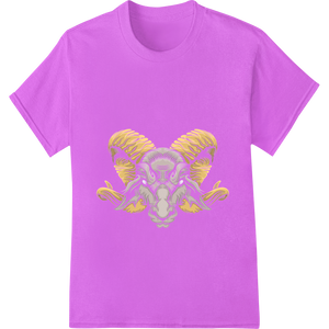 Premium quality heat transfer on Celestial Aries Ram With Majestic Wings Heat Transfer Print