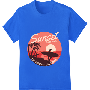 Custom custom print solutions design - Venice Beach Sunset Surfer: Ride the California Waves