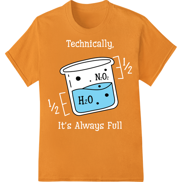 Witty Chemistry Beaker Design for Science Teachers on orange shirt - SUPERDTF-DTF Prints-DTF Transfers-Custom DTF Prints