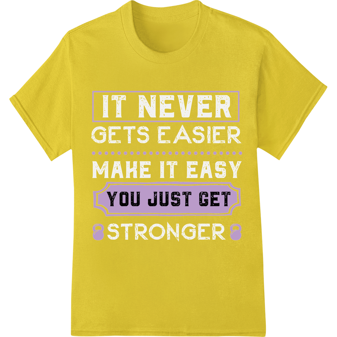 Energize Your Workout with Bold 'YOU JUST GET' DTF Print on yellow shirt - SUPERDTF-DTF Prints-DTF Transfers-Custom DTF Prints