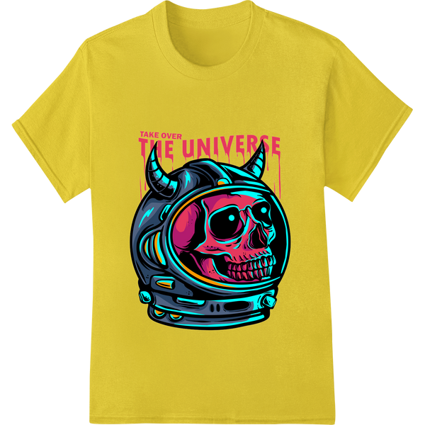 Premium quality innovative apparel printing on Cosmic Astronaut Skull: Blast Off with Edgy Style