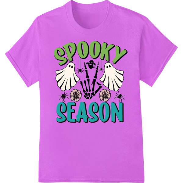 Get Spooky This Halloween With Fun Skeleton DTF Print on purple shirt - SUPERDTF-DTF Prints-DTF Transfers-Custom DTF Prints