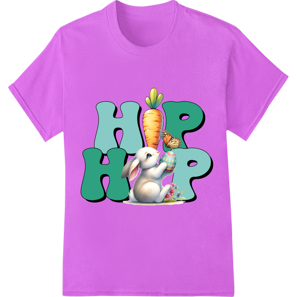 Retro Easter Bunny DTF Print Heat Transfer | Hop into Spring on purple shirt - SUPERDTF-DTF Prints-DTF Transfers-Custom DTF Prints