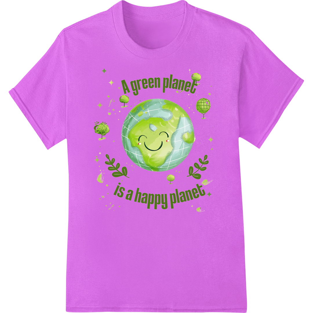 Eco-Friendly Earth Day DTF Print Heat Transfer | Super DTF on purple shirt - SUPERDTF-DTF Prints-DTF Transfers-Custom DTF Prints