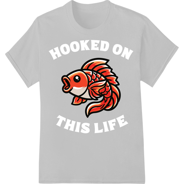 Vibrant Fish Heat Transfer Print | Eye-Catching Aquatic Design on white shirt - SUPERDTF-DTF Prints-DTF Transfers-Custom DTF Prints