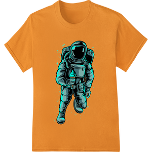 Innovative DTF printing technology design on Turquoise Astronaut Vector | Space Explorer DTF Transfer