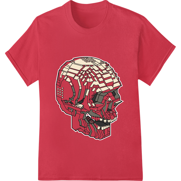 Innovative dtf printer design on Geometric Skull DTF Heat Transfer - Edgy Abstract Design