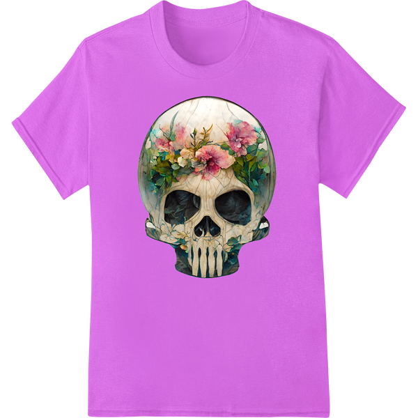 Floral Skull: Day of the Dead DTF Print by Super DTF featuring professional high-quality t-shirt printing