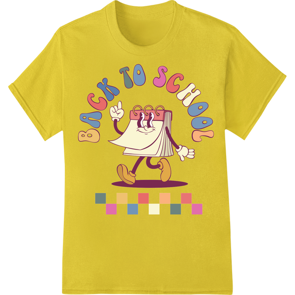 Groovy Teacher Makes the Grade | Retro Back to School DTF Print on yellow shirt - SUPERDTF-DTF Prints-DTF Transfers-Custom DTF Prints