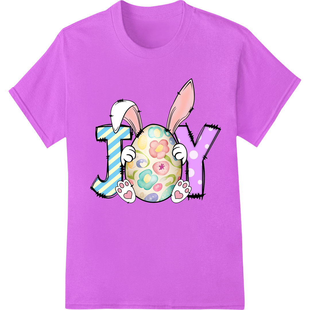 Hop into Easter Joy with Adorable Bunny DTF Print on purple shirt - SUPERDTF-DTF Prints-DTF Transfers-Custom DTF Prints