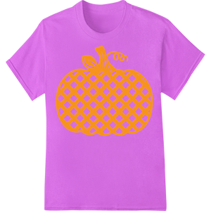 Pumpkin Lattice Pattern Halloween Heat Transfer with custom bulk t-shirt printing artwork