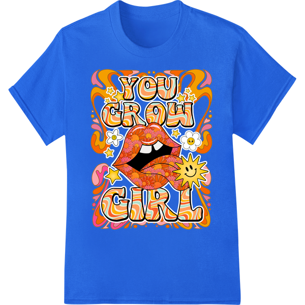 Innovative durable print transfers design on You Grow Girl - Retro Lips DTF Print Heat Transfer