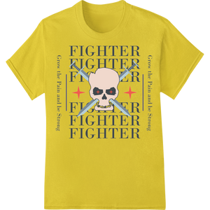 Custom personalized clothing design - Edgy Skull Fighter Typography DTF Print Heat Transfer